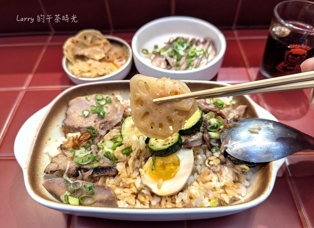 迪記法式豬舌飯的A套餐:椒麻脆藕