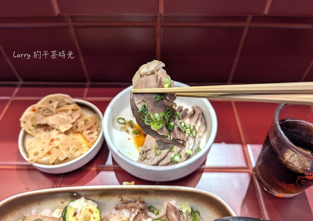 迪記法式豬舌飯的A套餐:舒肥豬心