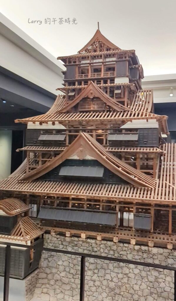 熊本城天守閣1樓的天守軸組模型
