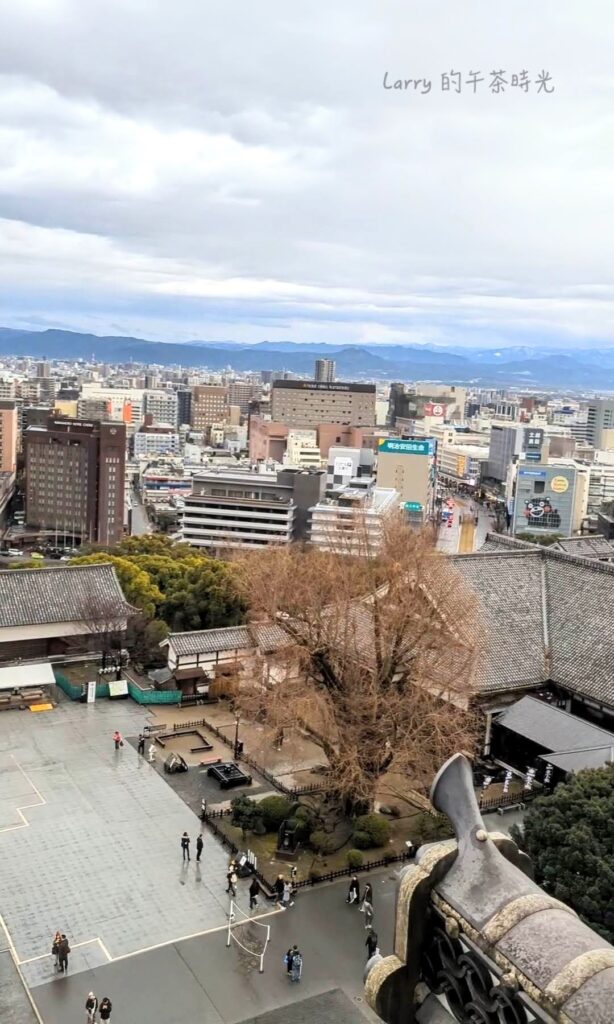 熊本城天守閣6樓展望台, 往外看熊本市景