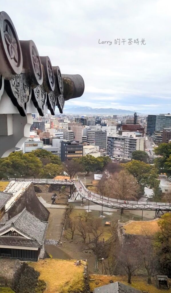 熊本城天守閣6樓展望台, 往外看熊本市景
