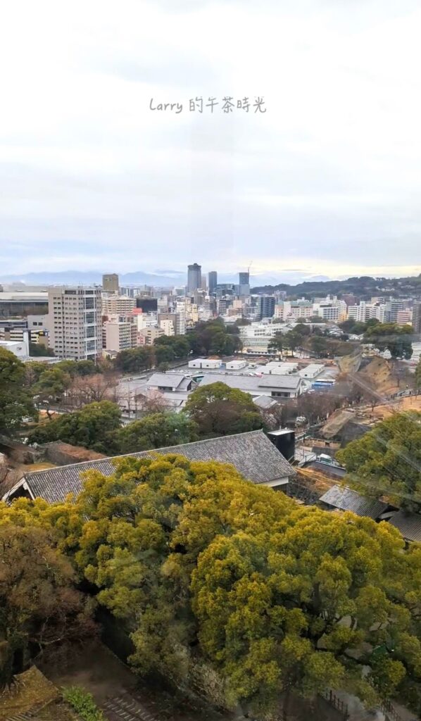 熊本城天守閣6樓展望台, 往外看熊本市景