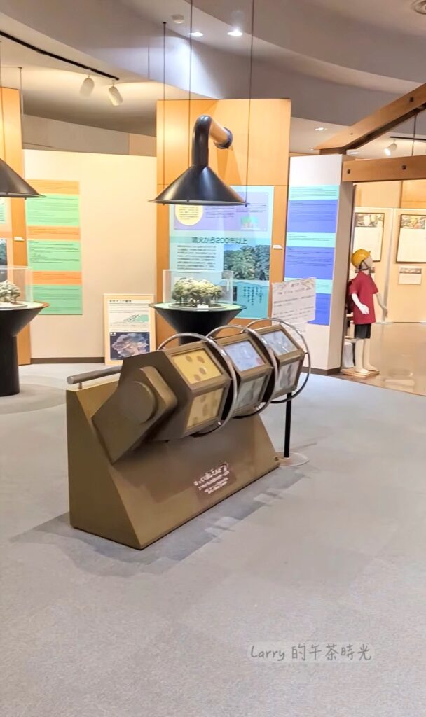 櫻島遊客中心的火山博物館, 火山灰,火山熔岩展覽