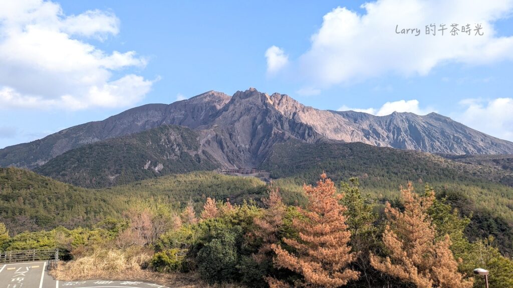 從櫻島湯之平展望所，往火山看去