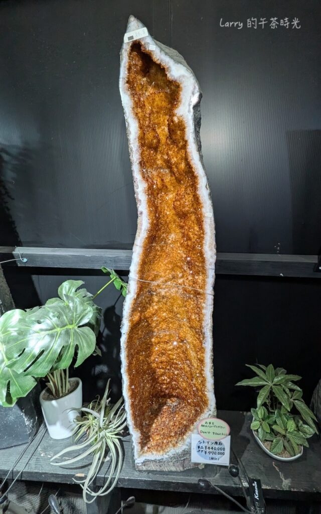 由布院「湯布院花卉村」的水晶專賣店 EARTH MARKET，裡面的 Amethyst Healing Tunnel 除了紫水晶還有黃水晶
